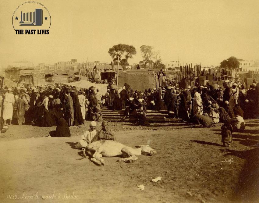 Egypt, Cairo, el Sabtieh Market , Bolak in 1870