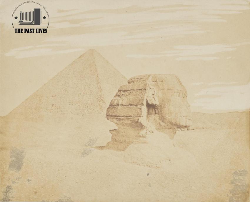 Egypt, Great Sphinx at the Giza Pyramids, 1852 AD