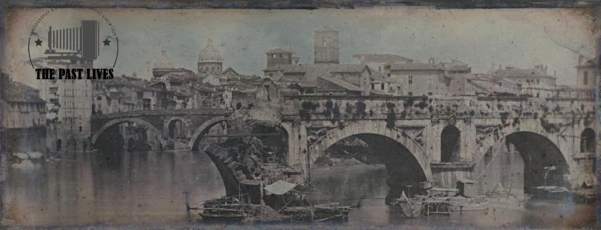 Broken bridge of Rome in 1842