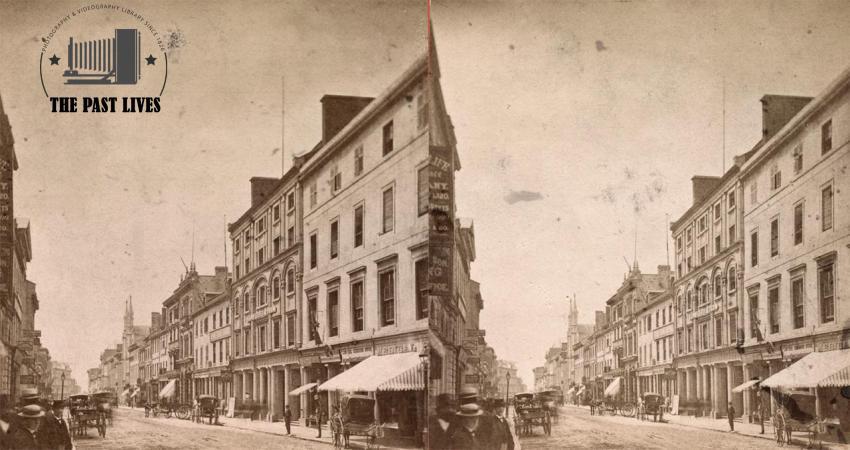 1865 – مشهد من شارع الكسندر هندرسون في الولايات المتحدة الامريكية