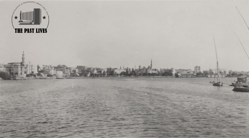 Egypt, view of Damietta from the Nile 1933