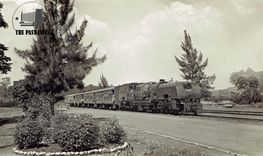 Uganda, train near Kawolo station, 1955