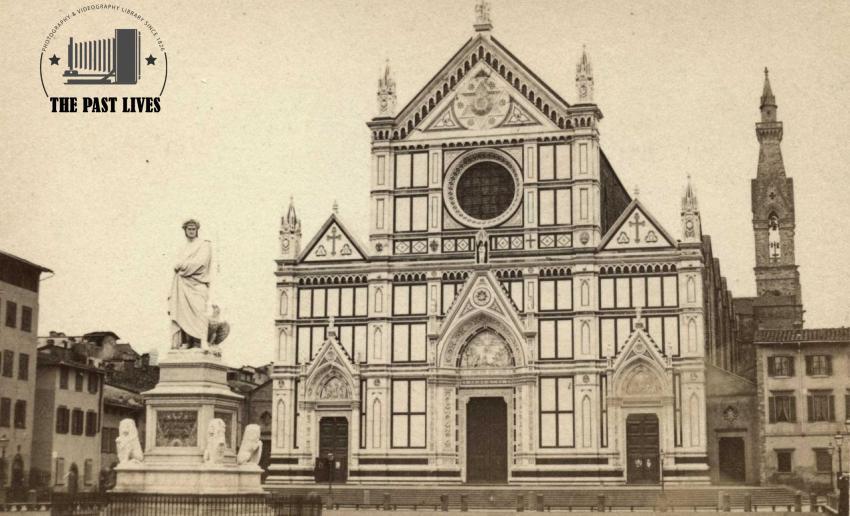Italy, Facade of the Basilica of Santa Croce 1865