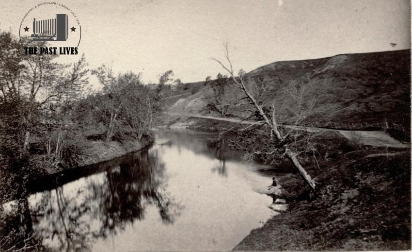 1865 A Peaceful Riverside Scene in Rural America