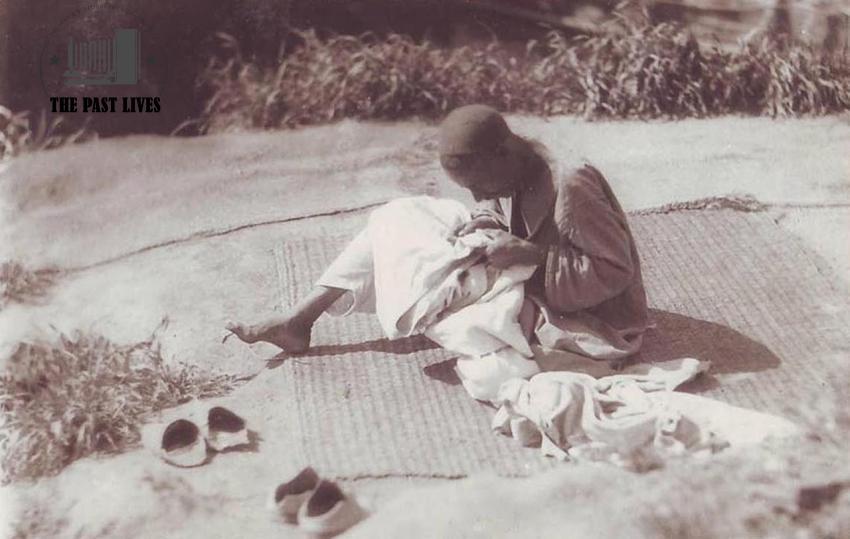 Bedouin Arab Tailor Darning Clothes ,Alexandria, Egypt 1930