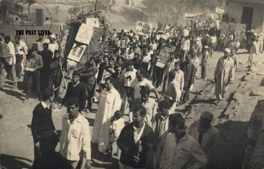 A symbolic funeral for Abdel Nasser in Kafr El Kurdi, Dakahlia, 1970