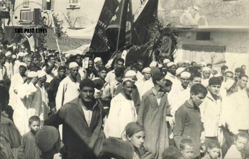 A symbolic funeral for Abdel Nasser in Kafr El Kurdi, Dakahlia, 1970
