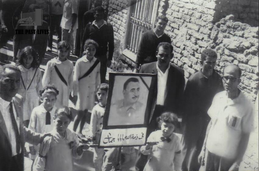 A symbolic funeral for Abdel Nasser in Kafr El Kurdi, Dakahlia, 1970