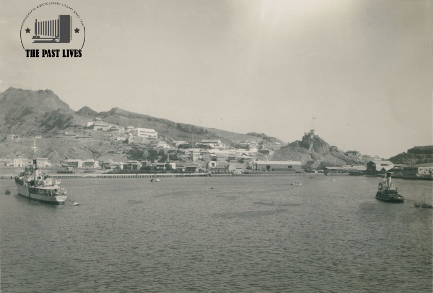 view of the sea and ships Yemen Aden 1949