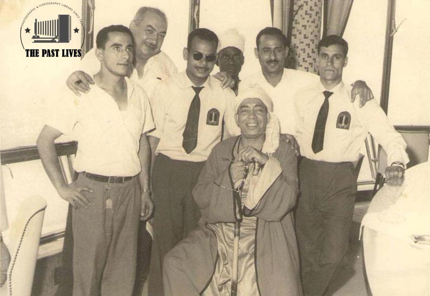 Ismail Yassin during his visit to the Cairo Tower in 1961