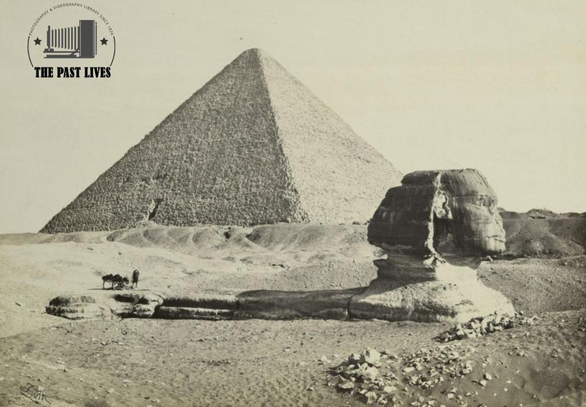 Egypt, Great Sphinx at the Giza Pyramids, 1858 AD