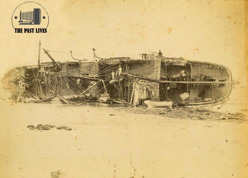 1889 Samoa,  Wreck of the SMS Adler off Samoa