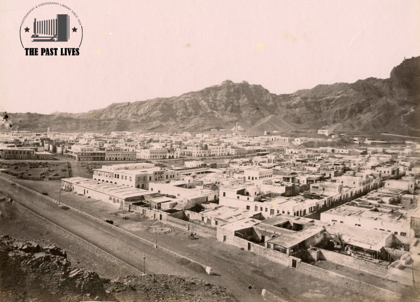 Panoramic view of Aden ,yemen 1880
