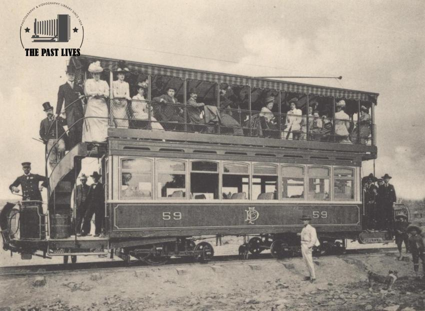 double deck electric rail car  From Mexico In 1910