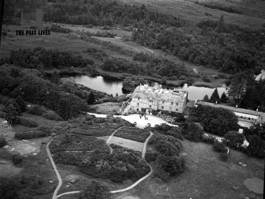 Aerial View, Ballynahinch Castle, Co. Galway Ireland 1953