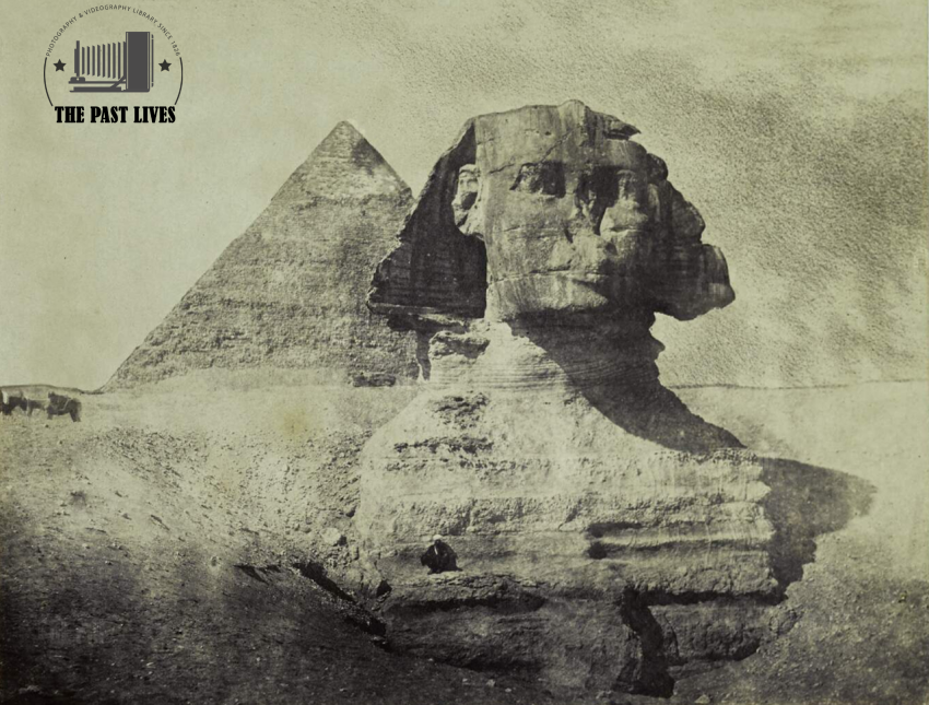 Egypt, Great Sphinx at the Giza Pyramids, 1851 AD