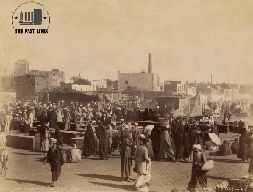 Egypt, Cairo, el Sabtieh Market , Bolak in 1884