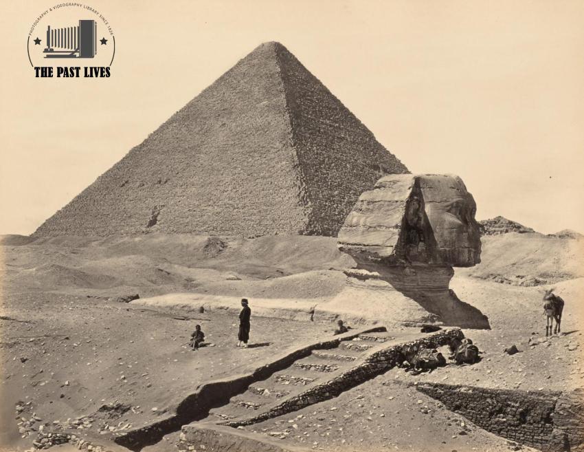 Egypt,  The Great Pyramid and Sphynx 1858