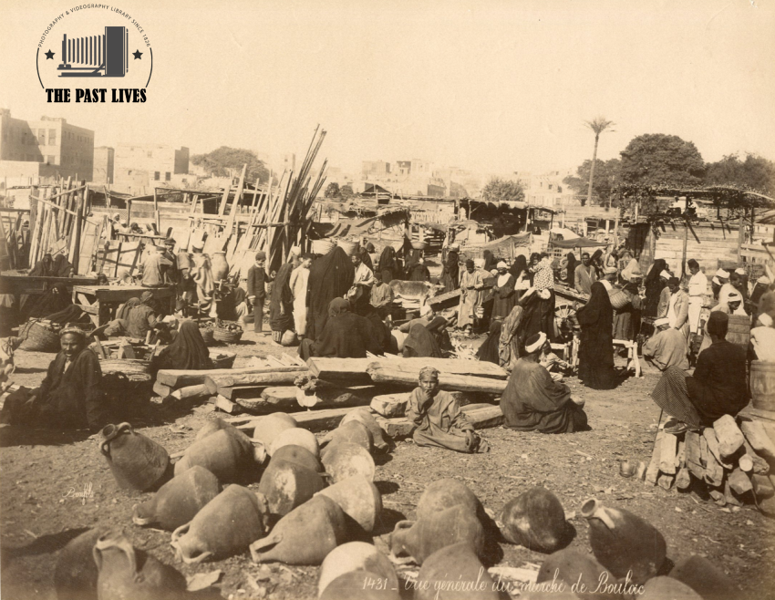 Egypt, Cairo, el Sabtieh Market , Bolak in 1870