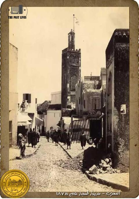 One of the markets and popular neighborhoods in Tangier 1975, Morocco