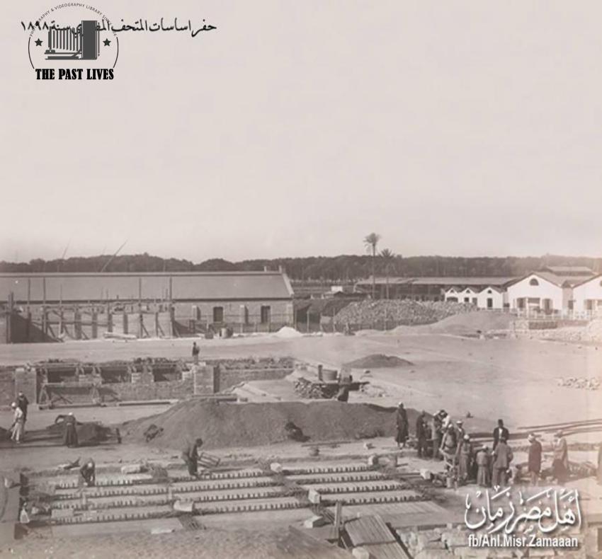 1898-Excavation works for the foundations of the Egyptian Museum