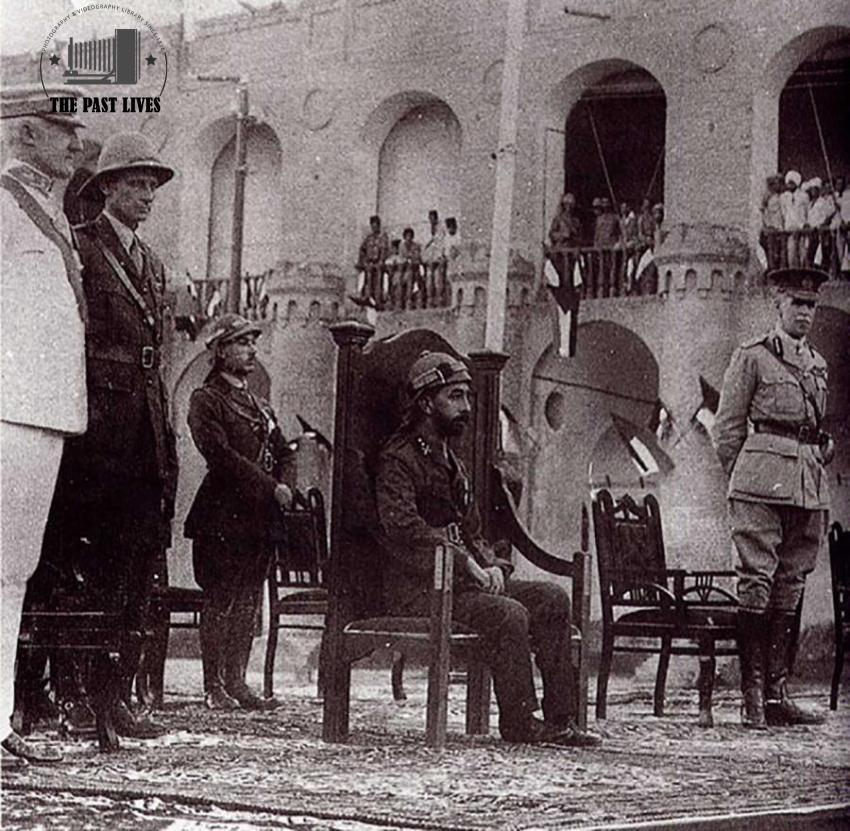 The installation of Emir Faisal as King of Iraq, Baghdad 1921