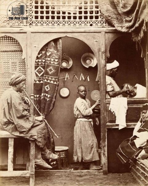 Egypt, The Barber in 1860