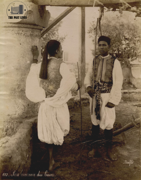 Egypt , Sais runners in Cairo 1876